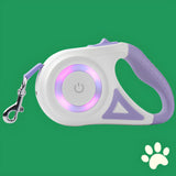 FlexiLED Laisse rétractable avec LED.  Les balades de nocturnes en toute sécurité avec ton chien .