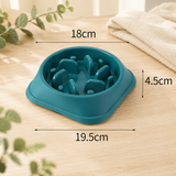 Gamelle anti-glouton pour chien et chat forme carré coloris vert