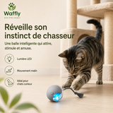 Balle interactive avec mouvement intelligent, lumière LED et corde souple à attraper