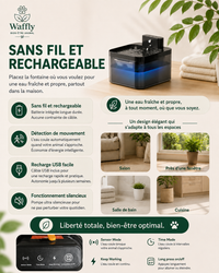 Fontaine à eau sans fil rechargeable USB pour chat et petit chien