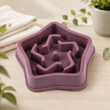 Gamelle anti-glouton pour chien et chat forme étoile coloris violet