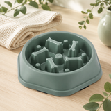 Gamelle anti-glouton pour chien et chat forme hexagonale coloris gris