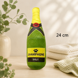 Jouet sonore pour chien en forme de bouteille de champagne, polaire, taille 24 cm