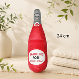 Jouet sonore pour chien en forme de bouteille de pétillant, polaire, taille 24 cm