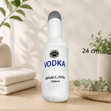 Jouet sonore pour chien en forme de bouteille de vodka, polaire, taille 24 cm