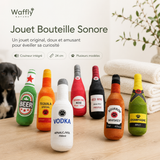 Jouets sonores pour chien en forme de bouteilles, disponibles en plusieurs modèles colorés de 24 cm