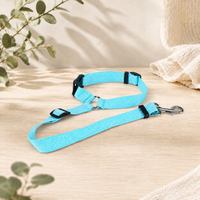 Laisse-ceinture de sécurité 2-en-1 pour chien – coloris bleu clair