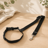 Laisse-ceinture de sécurité 2-en-1 pour chien – coloris noir