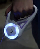 FlexiLED Laisse rétractable avec LED.  Les balades de nocturnes en toute sécurité avec ton chien .
