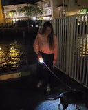 FlexiLED Laisse rétractable avec LED.  Les balades de nocturnes en toute sécurité avec ton chien .