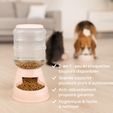 FeedMax™ - Gamelle double grande capacité. Pour chien et chat. Plus jamais en rade.