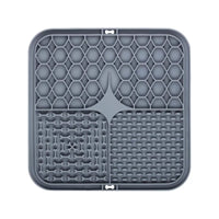 Tapis de léchage en silicone pour chien et chat coloris gris