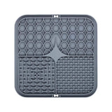 Tapis de léchage en silicone pour chien et chat coloris gris