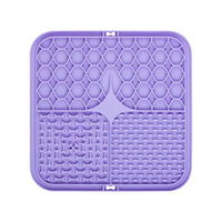 Tapis de léchage en silicone pour chien et chat coloris violet