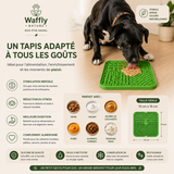 Un tapis de léchage adapté à plusieurs aliments, pour tout les goûts